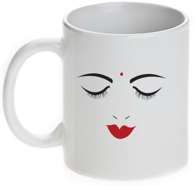 63% OFF on Mugwala Lovely Eyes Printed For Wife Ceramic Mug