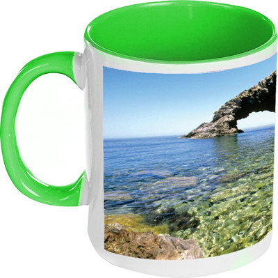 41% OFF on AMY Sicily Italy View Beauty Inside Green Coffee Ceramic Mug