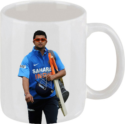 28% OFF on Ellicon C172 Suresh Raina Coffee Ceramic Mug 325 ml