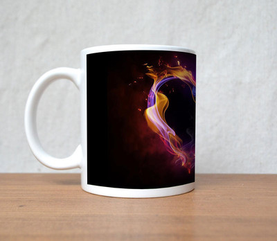 60% OFF on StyBuzz Colofull Fire Heart Porcelain Mug 300 ml