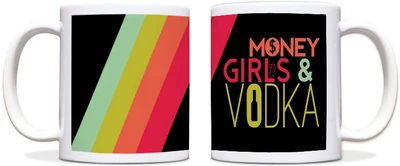 54% OFF on ShopMantra Money Girls Vodka Black Ceramic Mug 300 ml