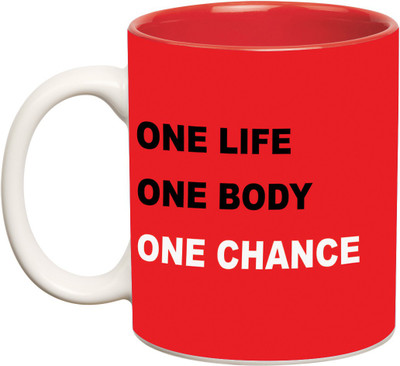 54% OFF on Mugwala One Life One Body One Chance Ceramic Mug 350 ml