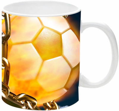 45% OFF on Printland Classy Football Ceramic Mug 350 ml