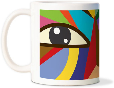83% OFF on Amy Design Pattern Eyes Ceramic Mug