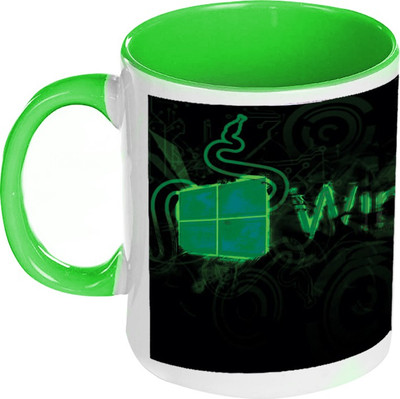 58% OFF on AMY Windows Eight Inside Green Coffee Ceramic Mug 325 ml 58% OFF on AMY Windows Eight Inside Green Coffee Ceramic Mug 325 ml