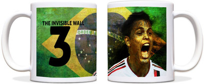 60% OFF on ShopMantra Thiago Silva Brazil Football Black Ceramic Mug 300 ml