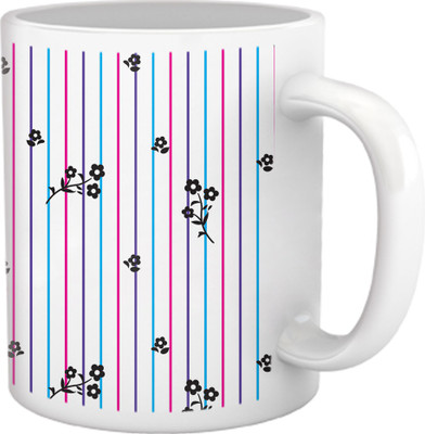 60% OFF on Tiedribbons Shy Shine_Geometric Multicolor_ English Book Pattern Ceramic Mug 325 ml