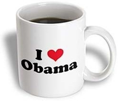 40% OFF on Teeskart I Love Obama Porcelain Mug 300 ml