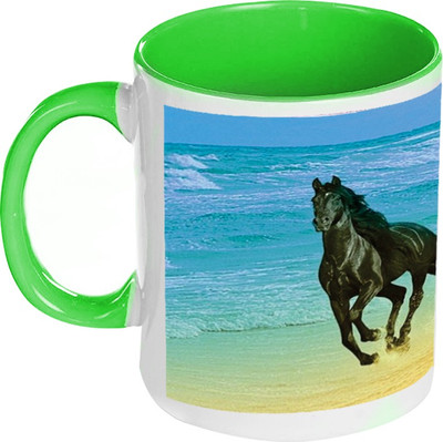 58% OFF on AMY Horse Beach Side Inside Green Coffee Ceramic Mug 325 ml 58% OFF on AMY Horse Beach Side Inside Green Coffee Ceramic Mug 325 ml