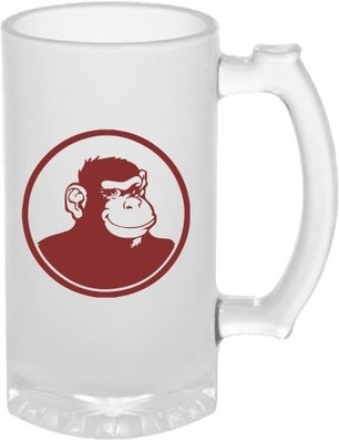 53% OFF on Printland Chimp Beer Fun Glass Mug 500 ml