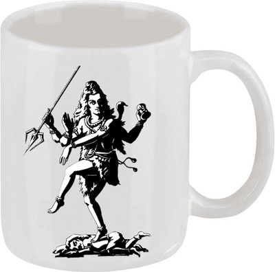 28% OFF on Ellicon D82 The Dancing Shiva Ceramic Mug 325 ml