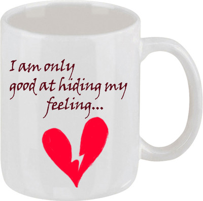 16% OFF on Ellicon Hiding Feeling Funny Ceramic Mug