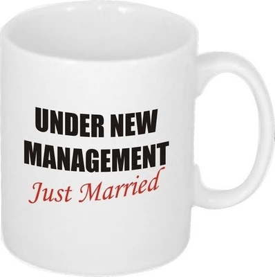40% OFF on Teeskart Under New Management - Just Married Porcelain Mug 300 ml