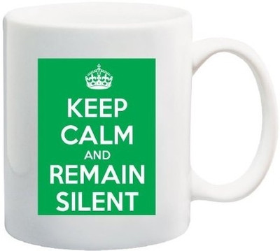 40% OFF on Teeskart Keep Calm And Remain Silent Porcelain Mug 300 ml