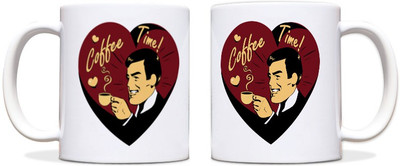 65% OFF on ShopMantra Gentleman Coffe Time Black Ceramic Mug 300 ml