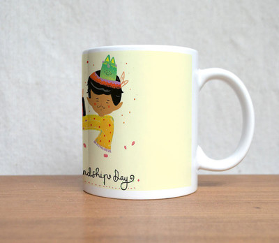 60% OFF on StyBuzz Happy Frienship Day Porcelain Mug 300 ml