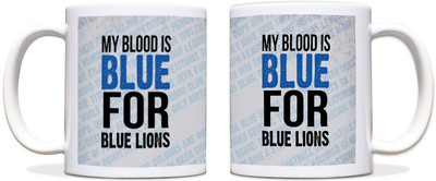 60% OFF on ShopMantra Chelsea Football Club Blue Lion Quote Black Ceramic Mug 300 ml