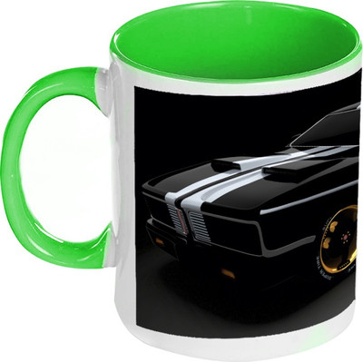 58% OFF on AMY Sports Car Passionate Inside Green Coffee Ceramic Mug 325 ml