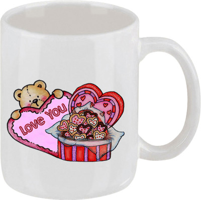 16% OFF on Ellicon 236 Love You Teddy Box Biscuits Ceramic Mug