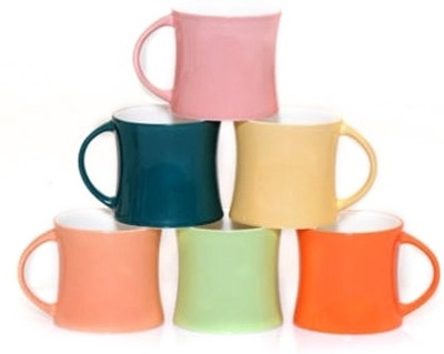 Clay Craft Dimond Bone China Mug Pack of 6 Clay Craft Dimond Bone China Mug Pack of 6
