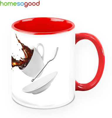 33% OFF on HomeSoGood Split Coffee Ceramic Mug 280 ml