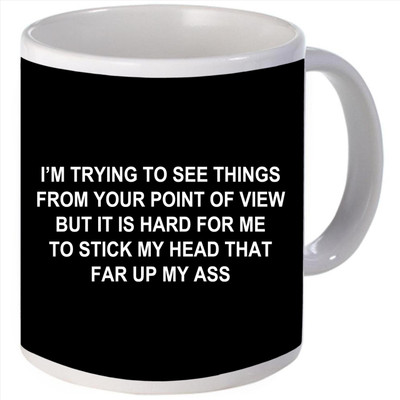 Snoogg Point of View Porcelain Bone China Coffee Ceramic Mug