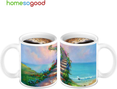 45% OFF on Homesogood Awesome Stairs To Heaven Coffee Ceramic Mug 280 ml, Pack of 2 45% OFF on Homesogood Awesome Stairs To Heaven Coffee Ceramic Mug 280 ml, Pack of 2