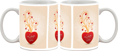 15% OFF on Artifa Love You Design Porcelain, Ceramic Mug 350 ml 15% OFF on Artifa Love You Design Porcelain, Ceramic Mug 350 ml