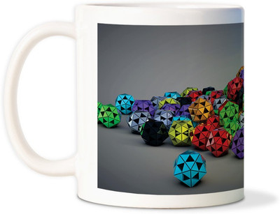 75% OFF on AMY Triangle Balls Colorfulcoffee Ceramic Mug