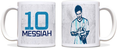 65% OFF on ShopMantra Lionel Messiah Argentina Football Black Ceramic Mug 300 ml