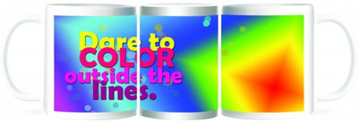 50% OFF on Refeel Gifts Dare to Color Outside The Line Ceramic Mug 325 ml