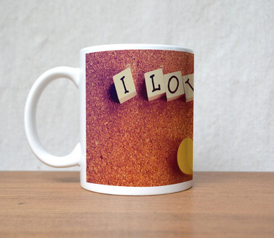 16% OFF on StyBuzz I love you blocks on sand valentine Porcelain Mug 300 ml