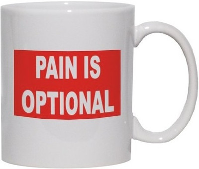 40% OFF on Teeskart Pain Is Optional Porcelain Mug 300 ml 40% OFF on Teeskart Pain Is Optional Porcelain Mug 300 ml