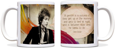 60% OFF on ShopMantra Bob Dylan Quote Black Ceramic Mug 300 ml