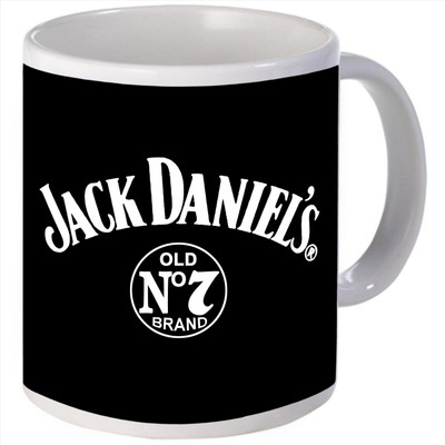 Snoogg Jack Daniels Old. No 7 Porcelain Bone China Coffee Ceramic Mug
