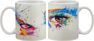 Artifa Splash Painted Eyes Porcelain, Ceramic Mug 350 ml Artifa Splash Painted Eyes Porcelain, Ceramic Mug 350 ml