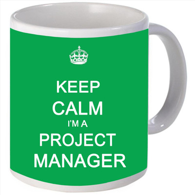 Snoogg Keep calm im a project manager Porcelain Bone China Coffee Ceramic Mug