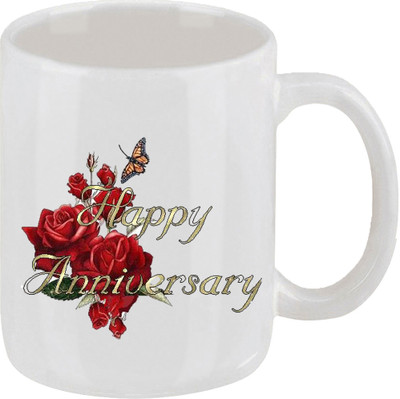 16% OFF on Ellicon 86 Happy Anniversay Ceramic Mug