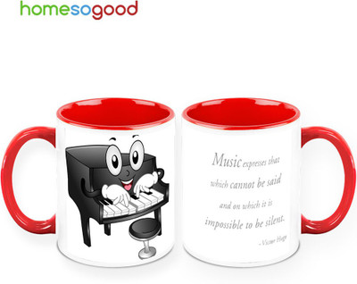 37% OFF on HomeSoGood Music Expresses Feelings Pack Of 2 Ceramic Mug 325 ml, Pack of 2 37% OFF on HomeSoGood Music Expresses Feelings Pack Of 2 Ceramic Mug 325 ml, Pack of 2