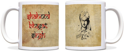 54% OFF on ShopMantra Shaheed Bhagat Singh Black Ceramic Mug 300 ml