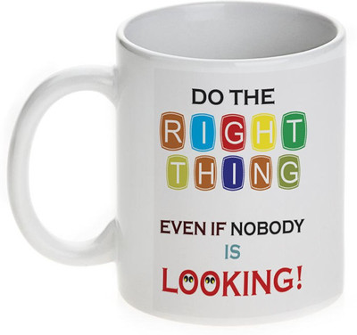 63% OFF on Mugwala Do The Right Thing Motivational Ceramic Mug 350 ml 63% OFF on Mugwala Do The Right Thing Motivational Ceramic Mug 350 ml