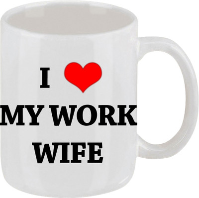 16% OFF on Ellicon 20i Love My Work Wife Ceramic Mug