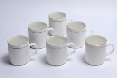 Clay Craft Director-110 Bone China Mug 170 ml, Pack of 6