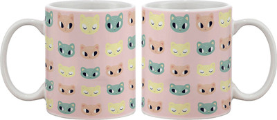 15% OFF on Artifa Cat Faces Pattern Porcelain, Ceramic Mug 350 ml 15% OFF on Artifa Cat Faces Pattern Porcelain, Ceramic Mug 350 ml