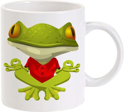 40% OFF on Lolprint Yoga Frog Ceramic Mug 325 ml