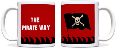 60% OFF on ShopMantra The Pirate Skull Black Ceramic Mug 300 ml