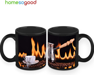 37% OFF on HomeSoGood Coffee On Fire Coffee Ceramic Mug 280 ml, Pack of 2 37% OFF on HomeSoGood Coffee On Fire Coffee Ceramic Mug 280 ml, Pack of 2