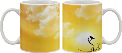 Artifa Bird And Sun Porcelain, Ceramic Mug 350 ml Artifa Bird And Sun Porcelain, Ceramic Mug 350 ml