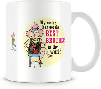 35% OFF on Tashanstreet Aunty Acid Best Brother Ceramic Mug 325 ml