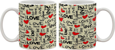 15% OFF on Artifa Love Texture Porcelain, Ceramic Mug 350 ml 15% OFF on Artifa Love Texture Porcelain, Ceramic Mug 350 ml